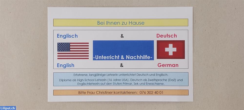 Bild 1: Englisch und Deutsch Unterricht & Nachhilfe Luzern