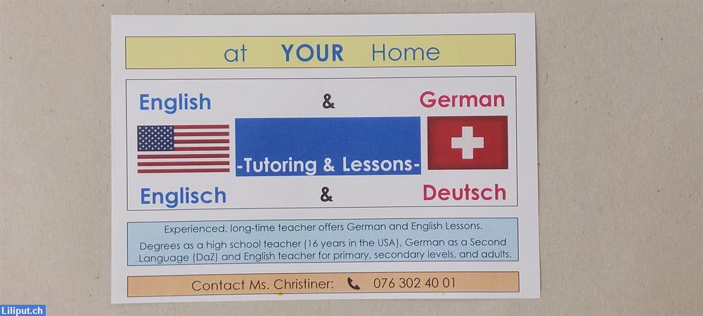 Bild 1: English and/or German lessons in Lucerne and the surrounding area