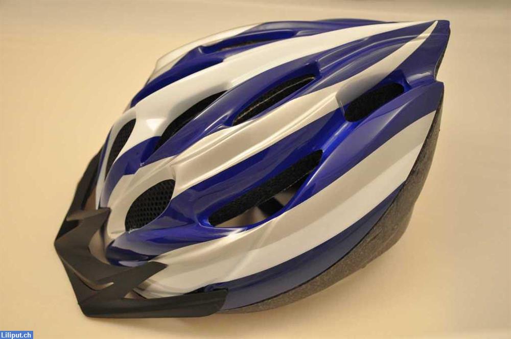 Bild 2: NEU: Velohelm, Farbe Blau oder Rot mit Visier - OVP