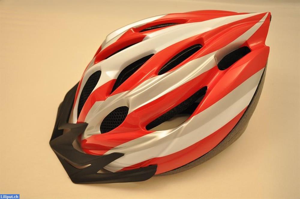 Bild 3: NEU: Velohelm, Farbe Blau oder Rot mit Visier - OVP