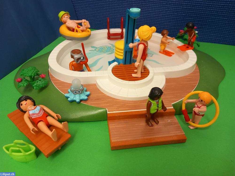 Bild 1: Playmobil Pool Set mit Figuren, Zubehör