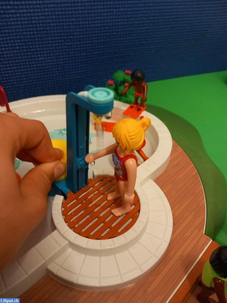 Bild 2: Playmobil Pool Set mit Figuren, Zubehör