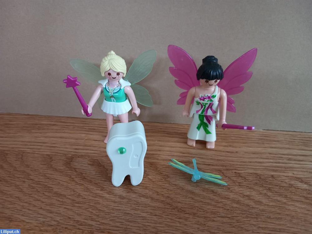 Bild 1: Playmobil Zahnfee mit Freundin und Milchzahnaufbewahrungsdose