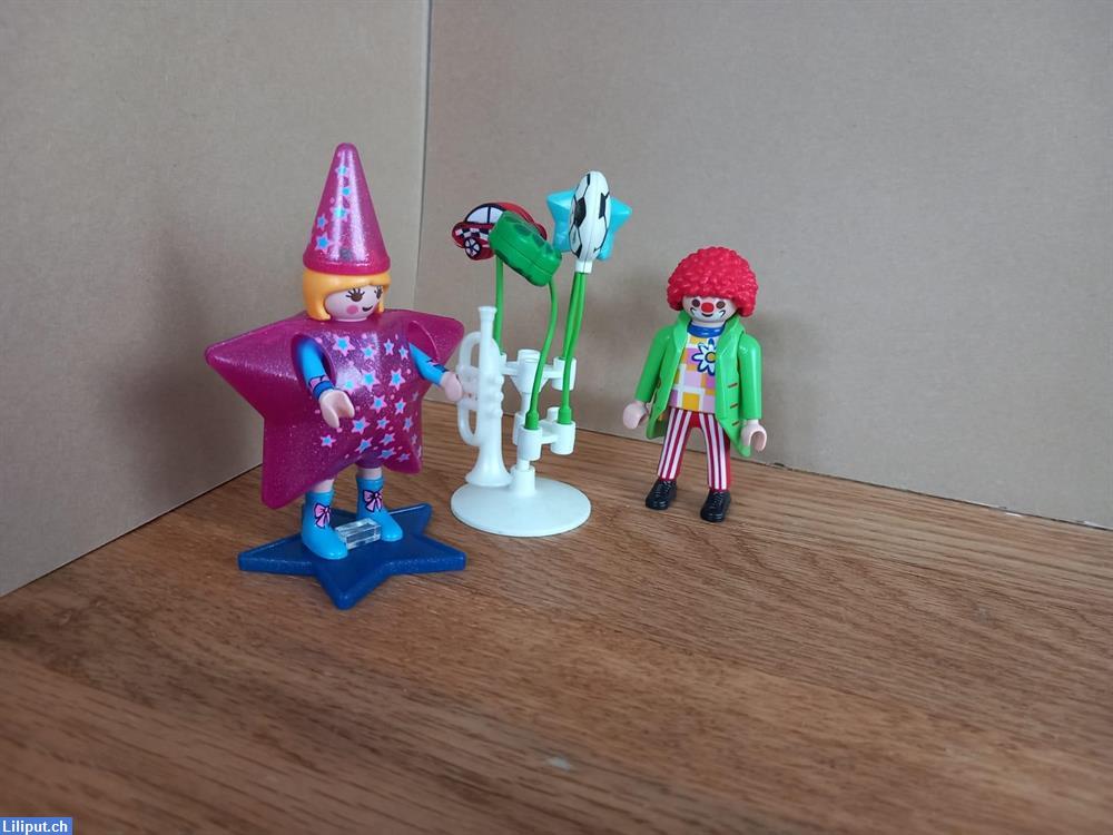 Bild 1: Playmobil Frau mit Sternen Kostüm und Clown