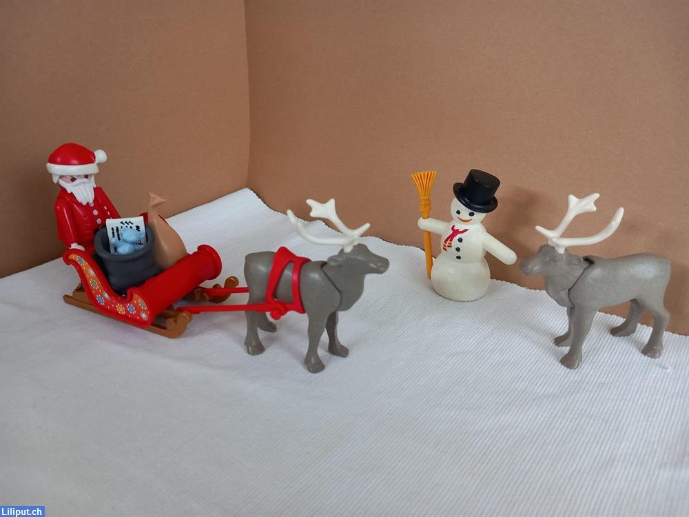 Bild 1: Playmobil Weihnachtsmann mit Schlitten, Renntiere & Schneemann