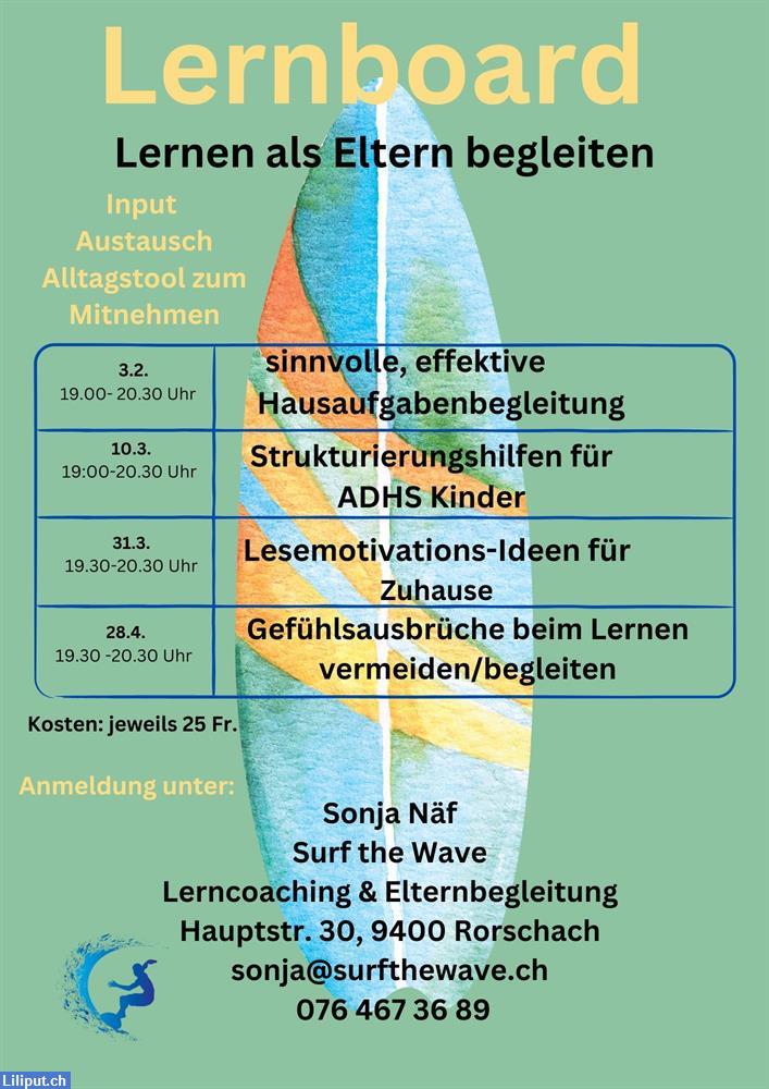 Bild 1: Lernboard - Inputs zum Lernen für interessierte Eltern