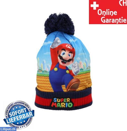 Bild 1: Super Mario Bros. Bommelmütze Beanie Kappe Bommel Mütze Fanartikel